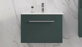 Тумба под раковину Posse 650-0-1 (Оскар) навесная верде Velvex (рак.235257 в комплект не входит)