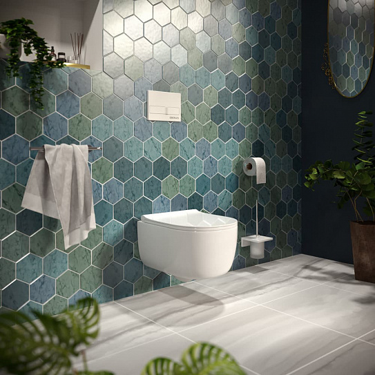 Инсталляция для скрытого монтажа Berges Novum L1 с кнопкой белая 040211