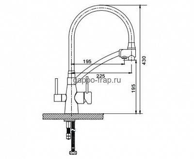 Смеситель для кухни Frap G4398-16 со встроенным фильтром