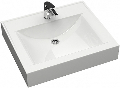 Раковина над стиральной машиной Paulmark AMBERG PM750431, белая, 60х50