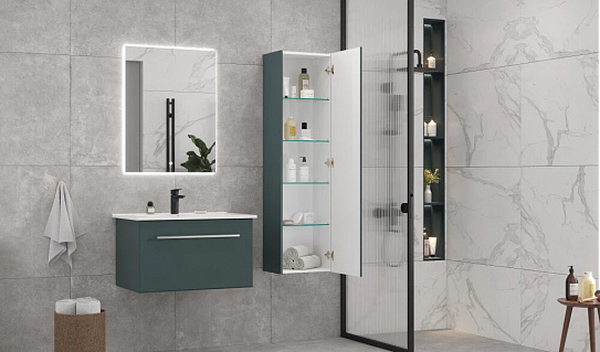 Шкаф для ванны навесной Velvex Posse 400 навесной верде