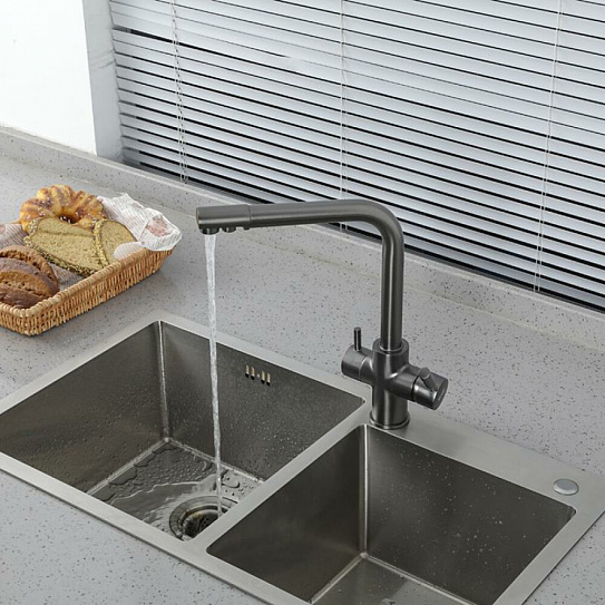 Смеситель для кухни со встроенным  краном под питьевую воду Frap F4352-9