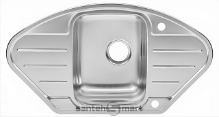 Мойка кухонная Longran Lotus LTL945.510, 94.5x51x20, декор лайн