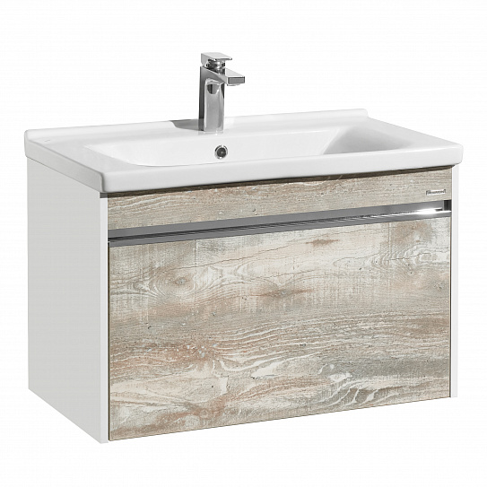 Тумба подвесная без раковины Акватон Капри 80 бетон пайн 1A230201KPDA0