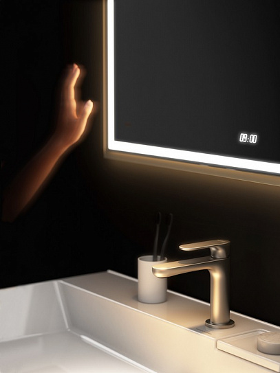 Зеркало 70х80 с LED подсветкой функцией антизапотевание Kerama Marazzi TECHNO TE.mi.70 белый глянцевый