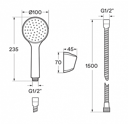 Смеситель для ванны Santek Арма WH5A10007N001