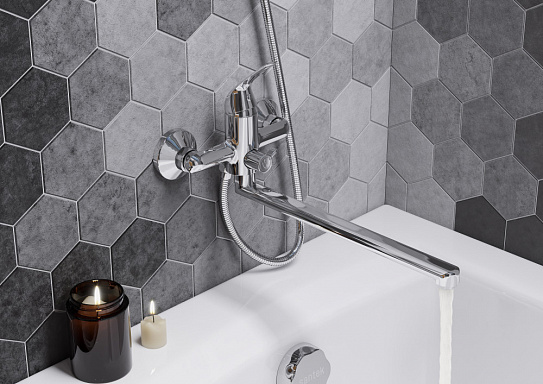 Смеситель для ванны Santek Нико с длинным изливом WH5A12005C001