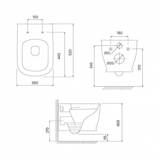Унитаз подвесной безободковый Iddis Oxford OXFRDSEi25