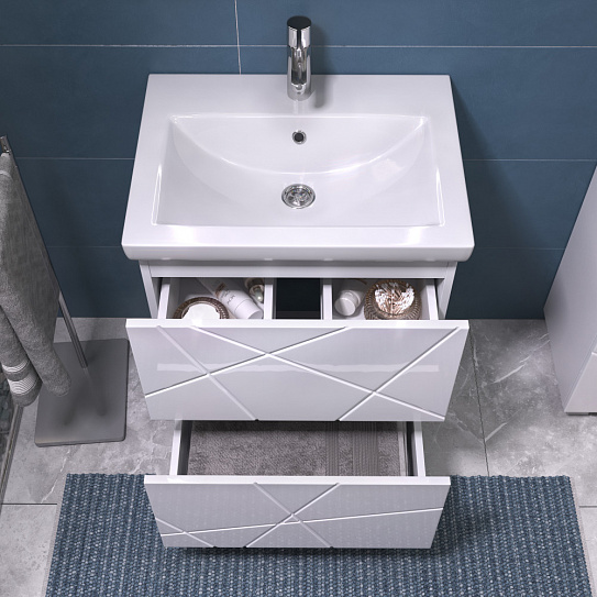 Тумба напольная с раковиной Vigo Geometry 600-0-2 15