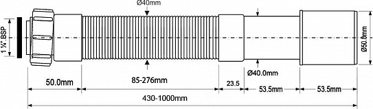 Гофра  1 1/4  M`ALPINE 1 м. MRMF5  40/50