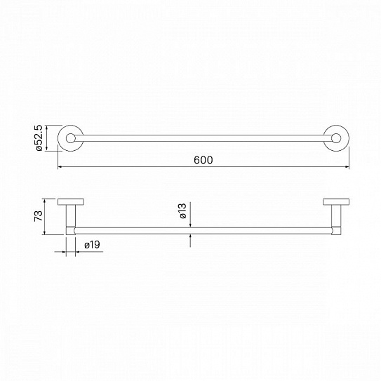 Полотенцесушител одинарный Iddis Sena SENSS10i49