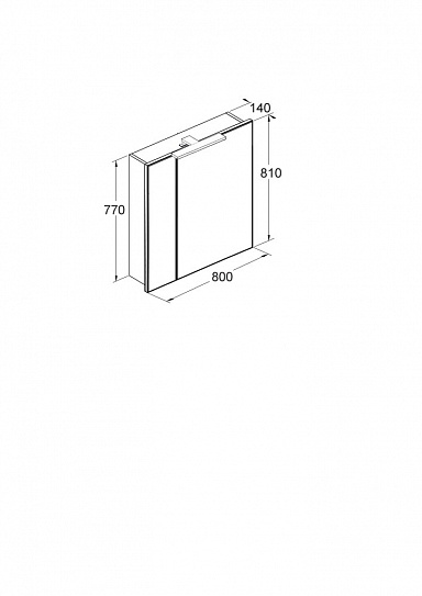 Зеркальный шкаф Roca Victoria 80 A857476806