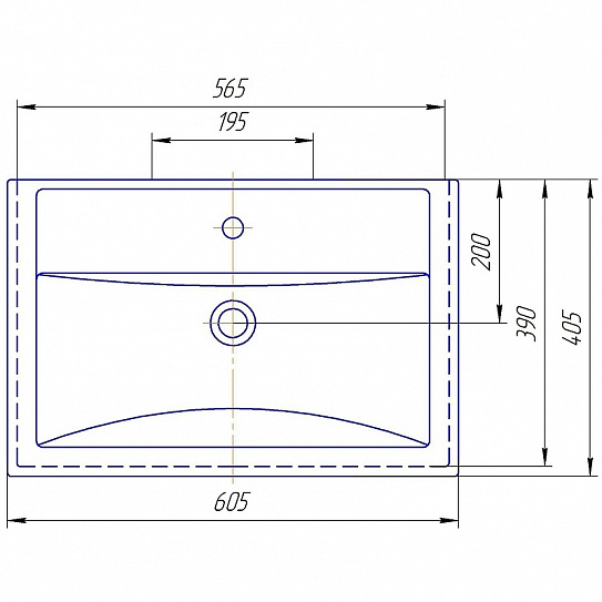 Раковина мебельная Onika Фостер 60 4640021060773 белая