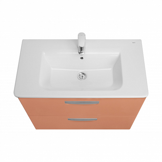 Тумба под раковину Roca The Gap Original 80, 2 ящика, терракота, ZRU9307839