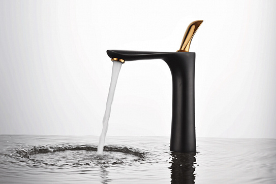 Смеситель для раковины D&K Venice Baciano DA1032659 черный-золото