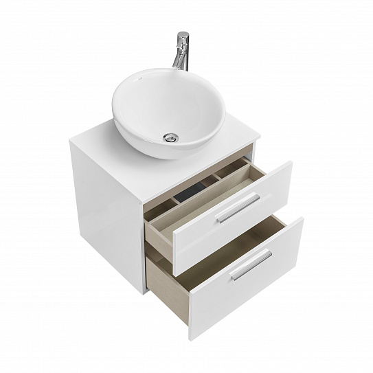 Тумба под раковину Roca Victoria 60 белый глянец 2 ящика A857468806