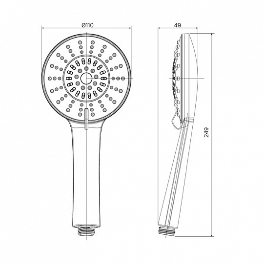 Лейка для душа Milardo Ideal Spa ILS5FBRM18