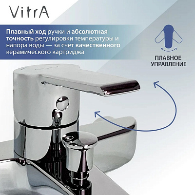 Смеситель для ванной Vitra Axe S A41070EXP латунь