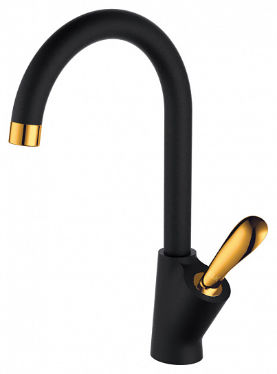 Смеситель для кухни D&K Venice Baciano DA1032459 высокий черный-золото