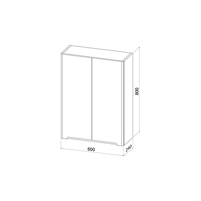 Шкаф подвесной, 60 см, белый IDDIS Edifice EDI60W0i97