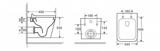 Унитаз подвесной D&K Berlin DT1436016