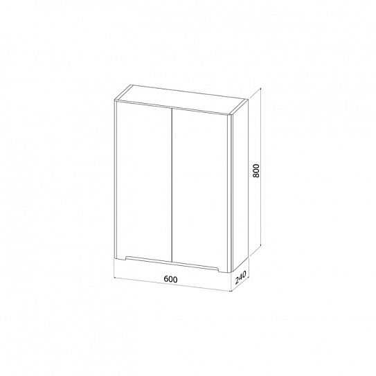 Шкаф подвесной, 60 см, белый IDDIS Edifice EDI60W0i97