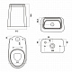 Напольный унитаз безободковый Sanita Марс WC CC Mars2-DM Rim WHTGS1
