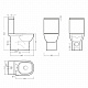 Унитаз-компакт Sanita Luxe Quadro Slim DM (тонкое сиденье дюропласт, микролифт) QDRSLCC01151022