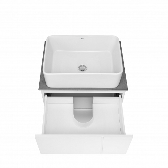 Тумба с раковиной Roca Luna 60 2 ящика ZRU9307764, белый