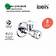 Кран угловой, с отражателем, 1/2; 1/2, кран-букса, латунь, IDDIS, 910B0P2C2CZ