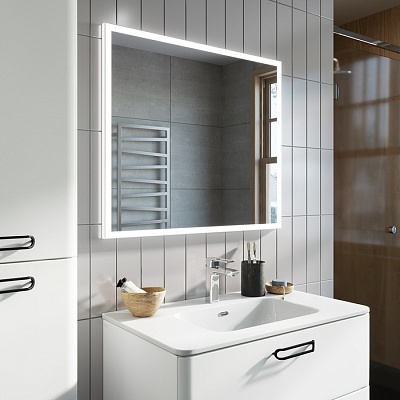 Зеркало 80х70 с LED-подсветкой Iddis Brick BRI8000i98