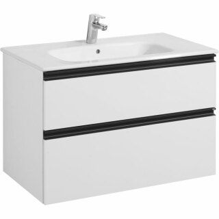 Тумба под раковину Roca Domi 80 белый глянец 2 ящика A857459806