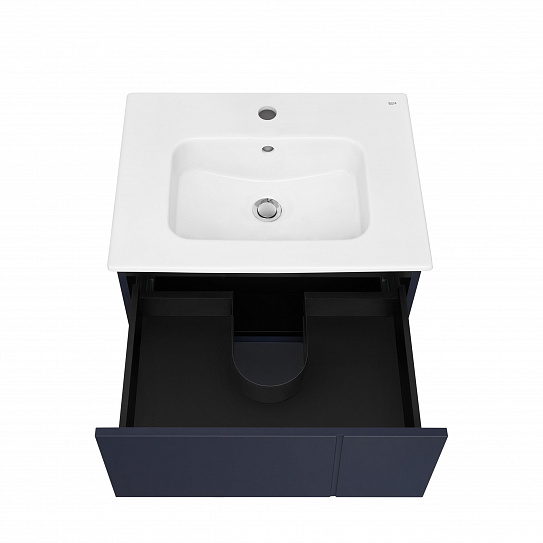 Тумба с раковиной Roca Luna 60 2 ящика ZRU9307766, синий