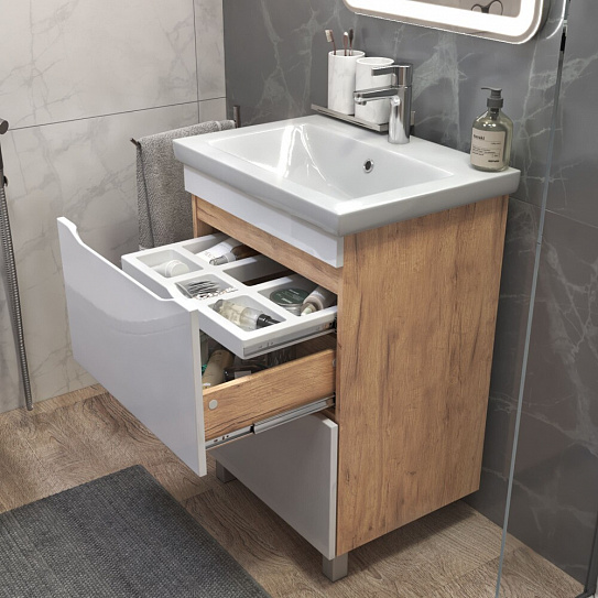 Тумба под раковину GRANI 600-0-2 дуб золотой VIGO (под ум-к Como 60)