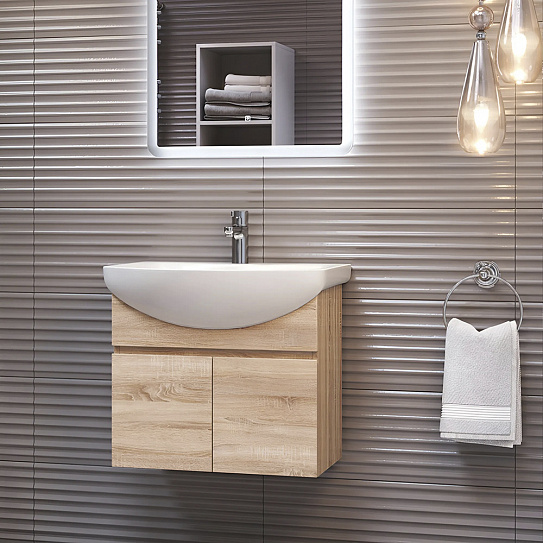 Раковина Santek Балтика 65 мебельная встраиваемая, полукруглая, керамика, 1WH207775