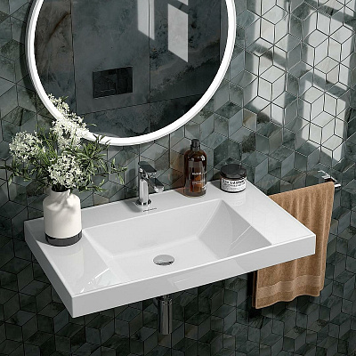 Раковина Kerama Marazzi CUBO 80, подвесная, мебельная, (CU.wb.80)