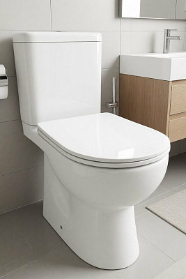 Унитаз напольный Остин Лайт, 2-режима, сиденье дюропласт, микролифт Santek 1WH501877