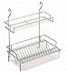 MX-073 Сушка для посуды двухъярусная с пластиковым поддоном хром