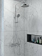 Душевая система VitrA Base Round A47303EXP с термостатическим смесителем и ручным душем хром латунь