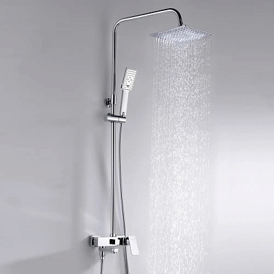 Душевой комплект со смесителем для ванны, 80/115 x 55,1 см WasserKRAFT A17701 (Ливневый дождь)