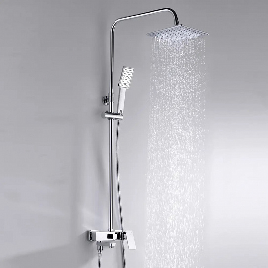 Душевой комплект со смесителем для ванны, 80/115 x 55,1 см WasserKRAFT A17701 (Ливневый дождь)
