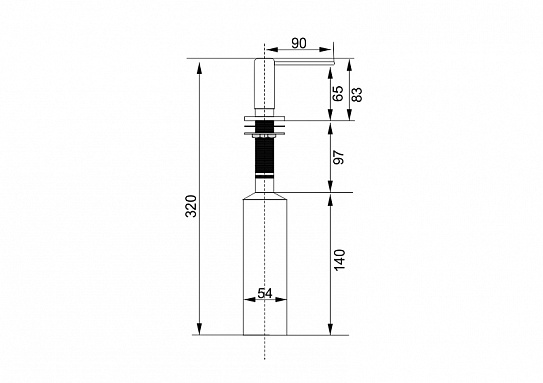 Дозатор Longran Standart LD0006-49 Croma (цвет серый гранит)