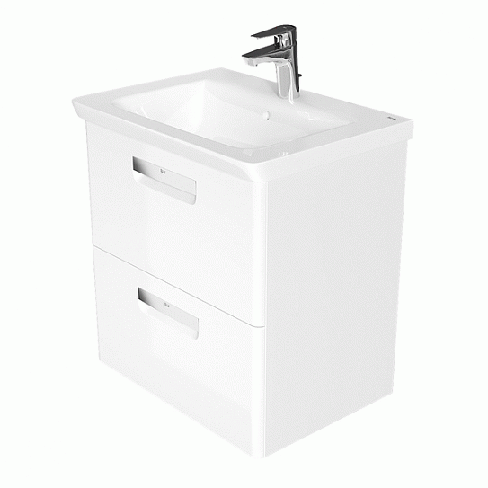 Тумба под раковину Roca The Gap 70 белый глянец ZRU9302878