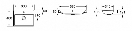 Раковина мебельная Roca Ona 60х46 ZRU9307561