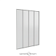 Шторка на борт ванны BAS SCREEN GR4-100-G-WE (4 ств.складная, лев/прав,мат. стекло 4 мм)
