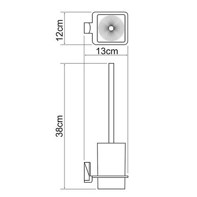 Щетка для унитаза подвесная WasserKRAFT Leine K-5027WHITE