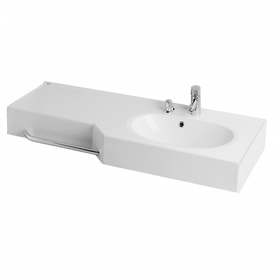 Раковина Акватон Отель 2/127 правая белая с навесами 1A70123WOT01R