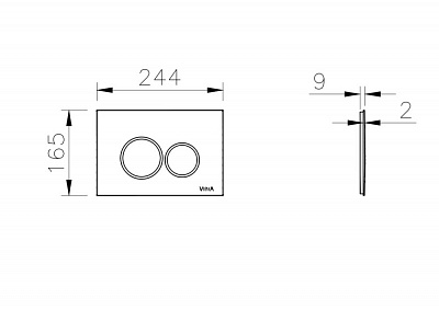 Панель смыва Vitra Origin хром 740-2480