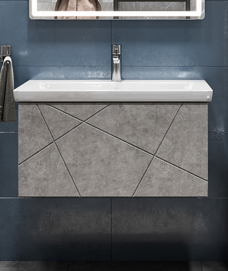 Тумба напольная Vigo Geometry 800-0-1 (под ум Como 80) 035 бетон