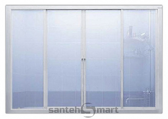 Triton Душевое ограждение Купе Капли 150х70см